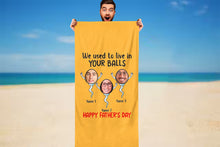 Load image into Gallery viewer, Personalized Father&#39;s Day Photo Beach Towels I02