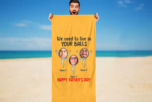 Personalized Father's Day Photo Beach Towels I02