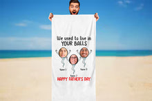 Load image into Gallery viewer, Personalized Father&#39;s Day Photo Beach Towels I02