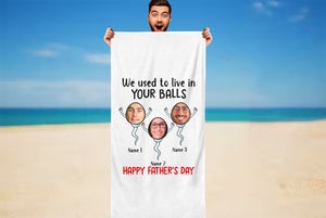 Personalized Father's Day Photo Beach Towels I02