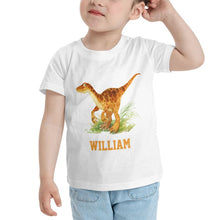 Load image into Gallery viewer, Personalized Kids Tee Dinosaur I02