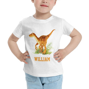 Personalized Kids Tee Dinosaur I02