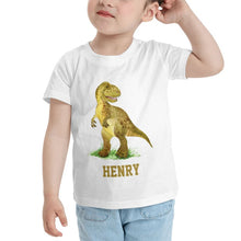Load image into Gallery viewer, Personalized Kids Tee Dinosaur I06