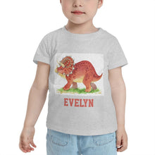 Load image into Gallery viewer, Personalized Kids Tee Dinosaur I09