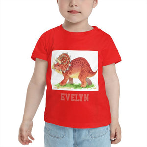 Personalized Kids Tee Dinosaur I09