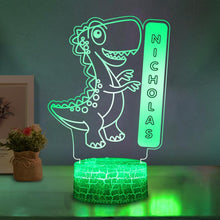 Load image into Gallery viewer, Custom Dinosaur Night Lights with Name / 7 Color Changing LED Lamp 10