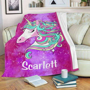 Personalized Magical Unicorn Fleece Blanket 07