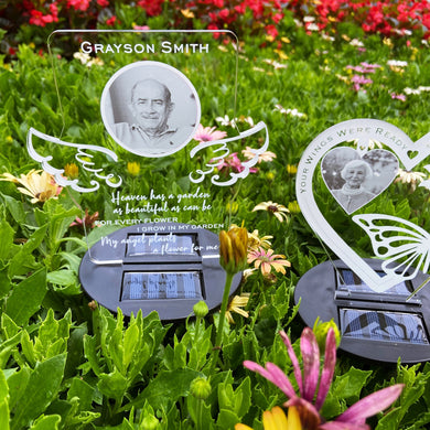 Garden Solar Memorial Light Multiple Styles With Photo