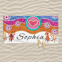 Load image into Gallery viewer, Personalized Beach Towels With Name II03- Bohemian