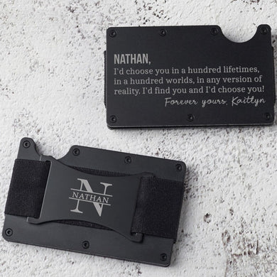 Mens Personalized Metal Wallet