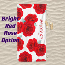 Load image into Gallery viewer, Personalized Beach Towels With Name II05- Rose