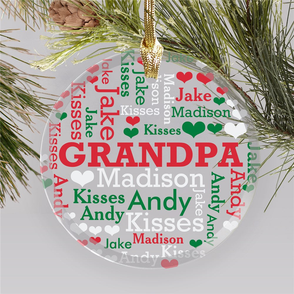 Personalized Christmas Name Collage Ornament III02