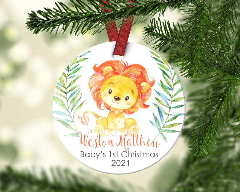 Personalized Christmas Ornament Animal I05-Lion