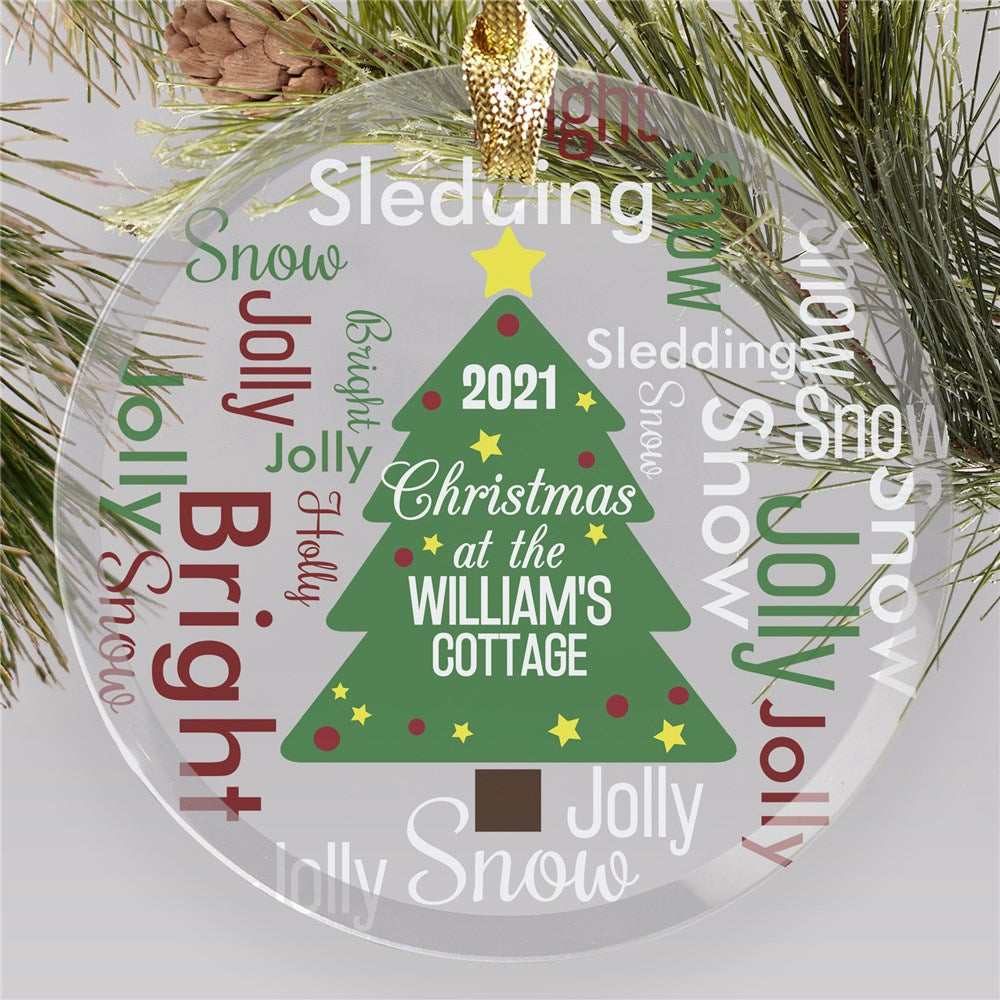 Personalized Christmas Name Collage Ornament III03