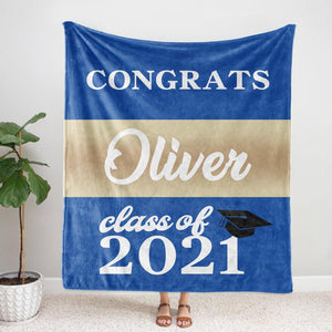 Custom Graduation Fleece Blankets I09