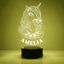 Load image into Gallery viewer, Custom Unicorn Night Lights with Name / 7 Color Changing LED Lamp V03
