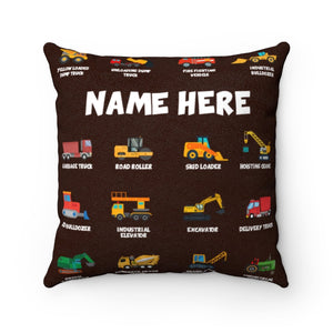Personalized Name Construction Pillow