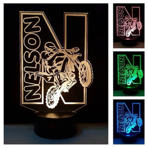 Custom Truck Night Lights with Name 16 Colors IV07-Motor Cycle