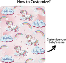 Load image into Gallery viewer, Personalized Magical Unicorn Fleece Blanket 16