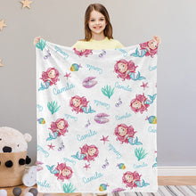 Load image into Gallery viewer, Personalized Magical Mermaid Fleece Blanket 15