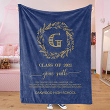 Load image into Gallery viewer, Custom Graduation Fleece Blankets I07