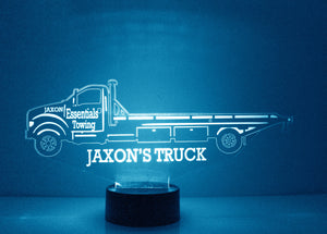 Custom Truck Night Lights with Name / 7 Color Changing LED Lamp III09