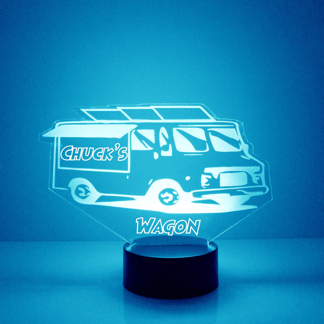 Custom Truck Night Lights with Name / 7 Color Changing LED Lamp III05