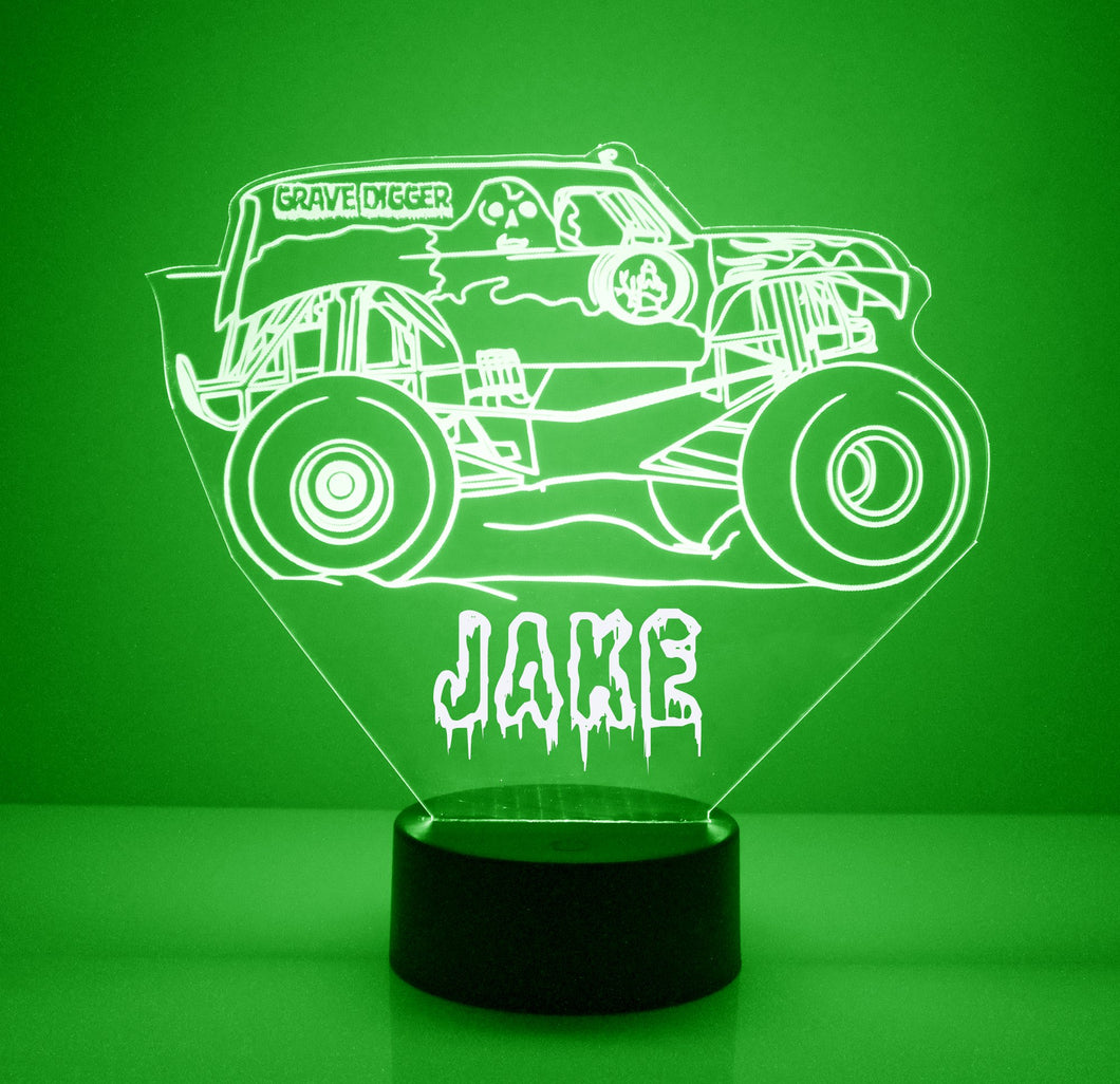 Custom Truck Night Lights with Name / 7 Color Changing LED Lamp III03