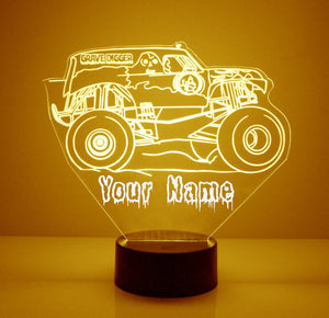 Custom Truck Night Lights with Name / 7 Color Changing LED Lamp III03
