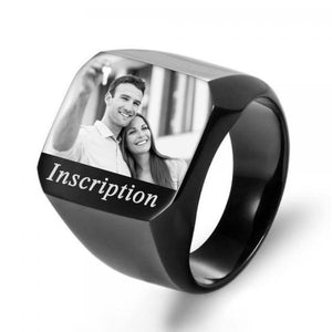 Personalized Photo Engraved Ring