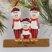 Load image into Gallery viewer, Personalized Christmas Ornament I06 Flannel Family