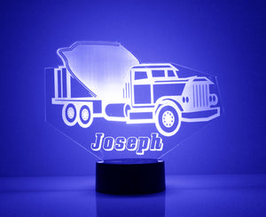 Custom Truck Night Lights with Name / 7 Color Changing LED Lamp III08