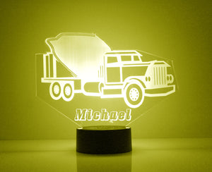 Custom Truck Night Lights with Name / 7 Color Changing LED Lamp III08