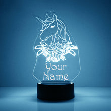 Load image into Gallery viewer, Custom Unicorn Night Lights with Name / 7 Color Changing LED Lamp III21