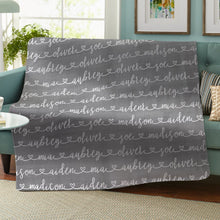 Load image into Gallery viewer, Custom Name Signature Style Blanket 03