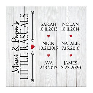 Personalized Grandkids Have Our Hearts Canvas