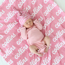 Load image into Gallery viewer, Pink Birth Celebration Personalized Blanket for Boys and Girls