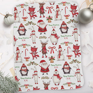 Personalized Christmas Blanket I06-Santa