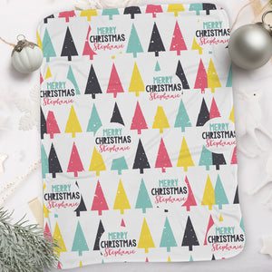 Personalized Christmas Blanket I27-Tree