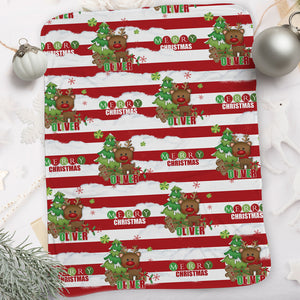 Personalized Christmas Blanket I21-Reindeer Boy