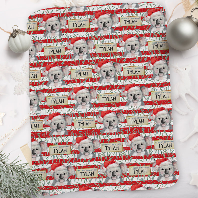 Personalized Christmas Blanket I19-Koala