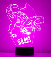 Load image into Gallery viewer, Custom Dinosaur Night Lights with Name / 7 Color Changing LED Lamp III22