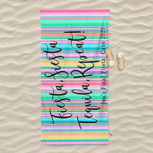 Personalized Beach Towels With Name II04- Fiesta