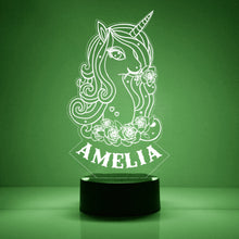 Load image into Gallery viewer, Custom Unicorn Night Lights with Name / 7 Color Changing LED Lamp V03