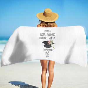 Customized Name Graduation Beach Towel I07