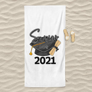 Customized Name Graduation Beach Towel I02