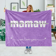 Load image into Gallery viewer, Personalized Fleece Blanket with Your Nick &amp; Kids II01