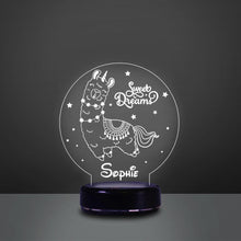 Load image into Gallery viewer, Personalized Name Night Lights for Kids Sweet Dream Lama 03