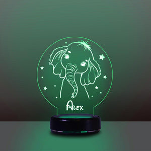 Personalized Name Night Lights for Kids Cartoon Elephant 07