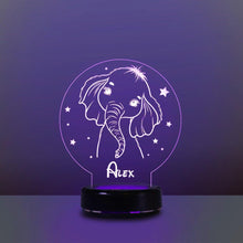 Load image into Gallery viewer, Personalized Name Night Lights for Kids Cartoon Elephant 07